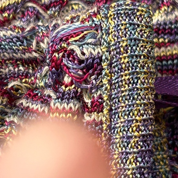 Free People Sunrise Knit Sweater Stretchy Bodycon Dress Purple Raven Combo Small - Picture 8 of 15